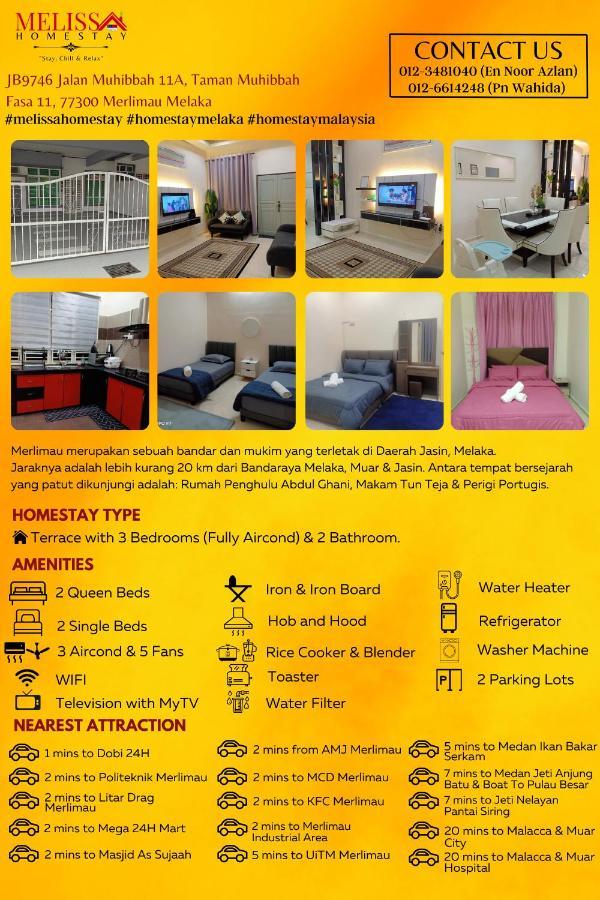 Melissa Homestay Merlimau מראה חיצוני תמונה
